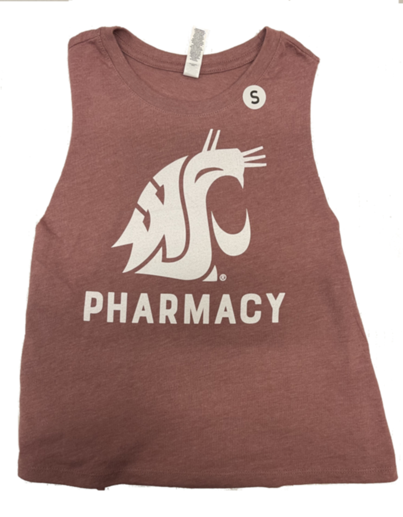 (2584) Women's Racerback Crop Tank Top - Dusty Rose - XXL