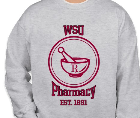 (3052) Crew Neck Sweatshirt (F) Mortor and Pestle - Gray - XXLarge