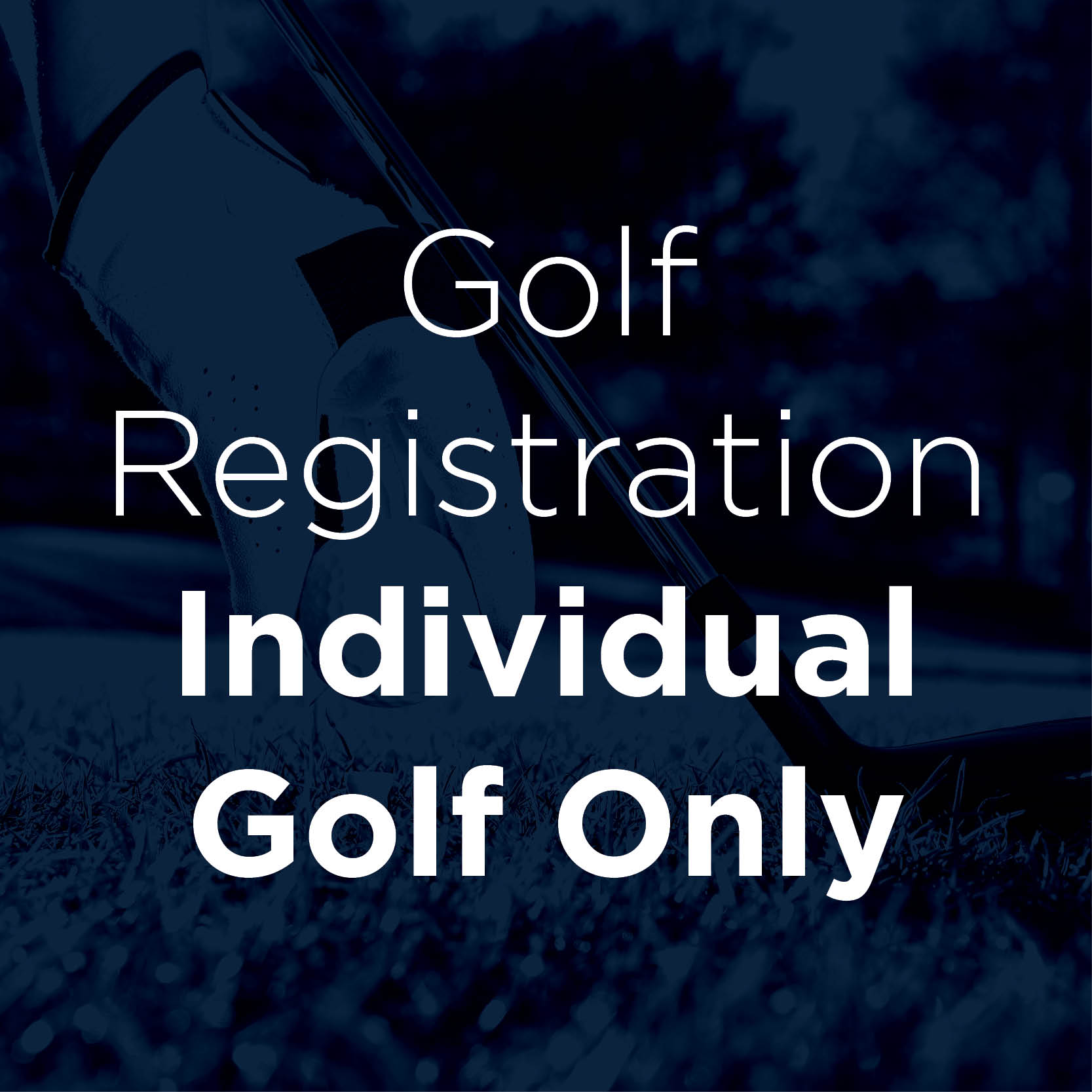 Blue and White Golf Outing Registration Individual GOLF ONLY