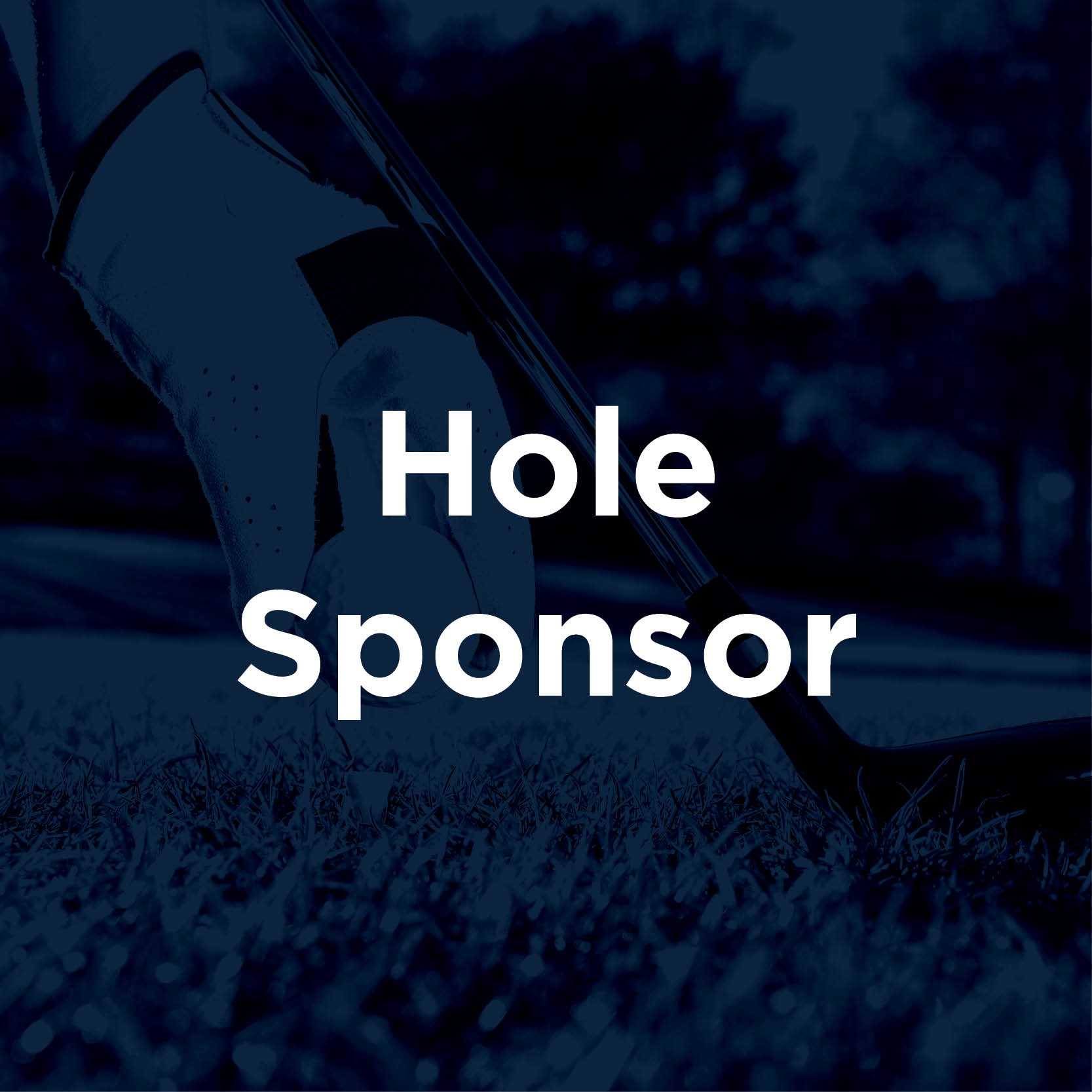 Blue and White Golf Outing Hole Sponsor