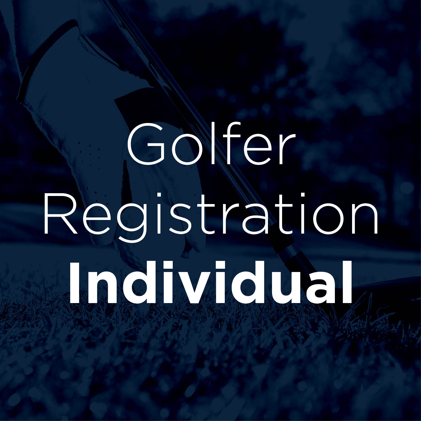 Blue and White Golf Outing Registration Individual
