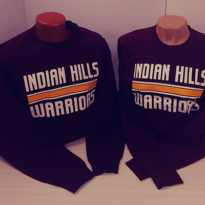 Long Sleeved Tee/Crew Neck Indian Hills Warriors
