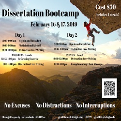 Spring 2019 Dissertation Bootcamp