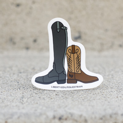 Equestrian Center Boot Sticker