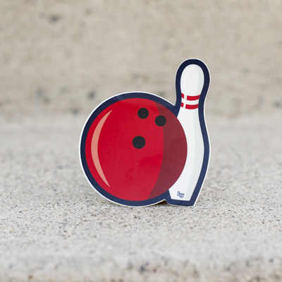 Pin & Bowling Ball Sticker