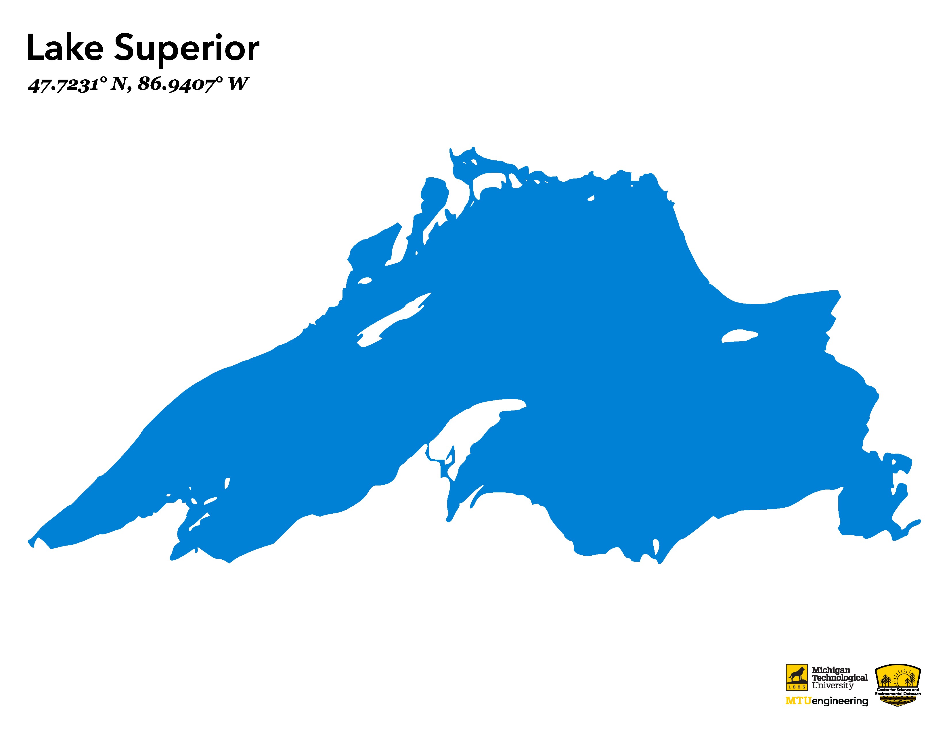 Lake Superior Floor Map