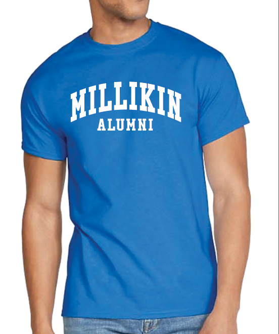 Gildan Millikin Alumni Plain Text T-Shirt