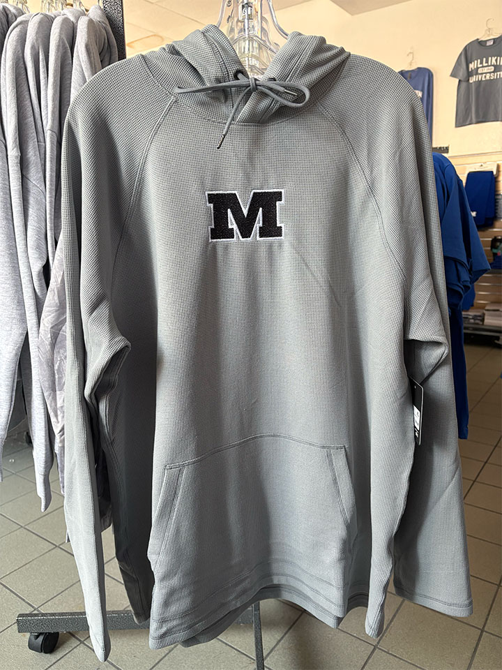90 Degrees Grey Waffle Hooded Sweatshirt
