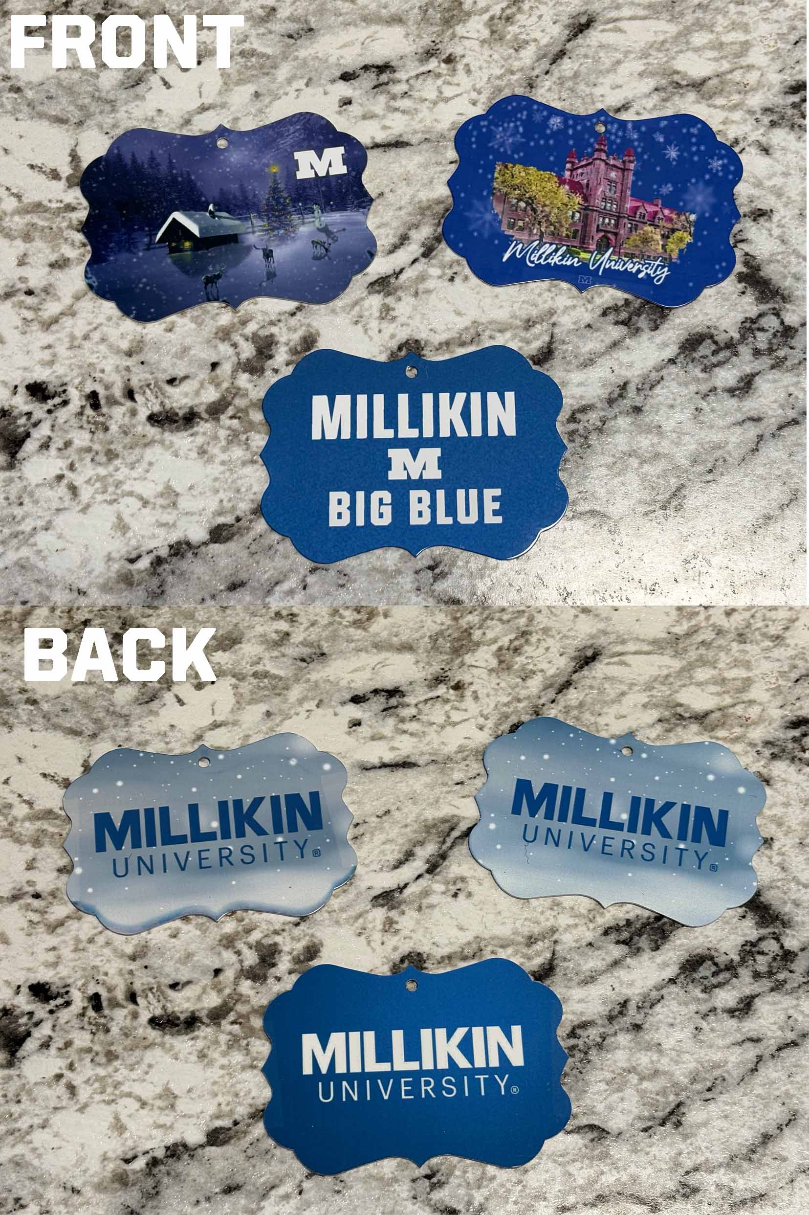 Millikin Aluminum Sublimated Ornaments
