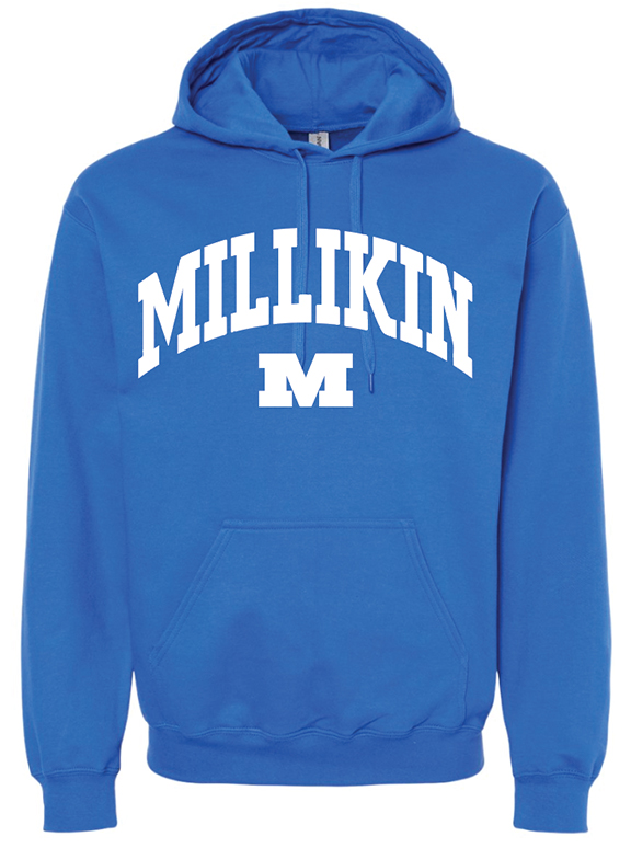 Millikin w/ M Gildan Hooded Sweatshirt