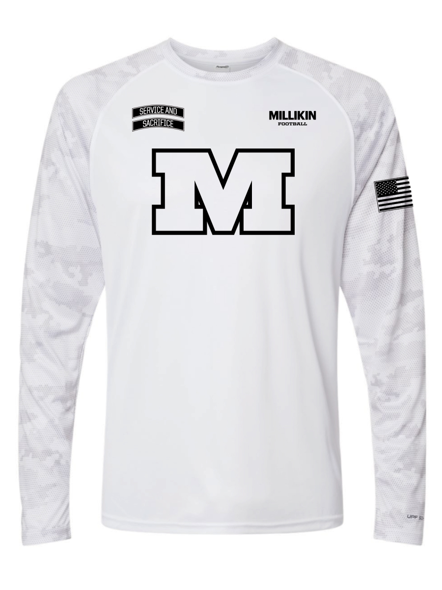 Military First Responder Millikin Football Camo Long Sleeve