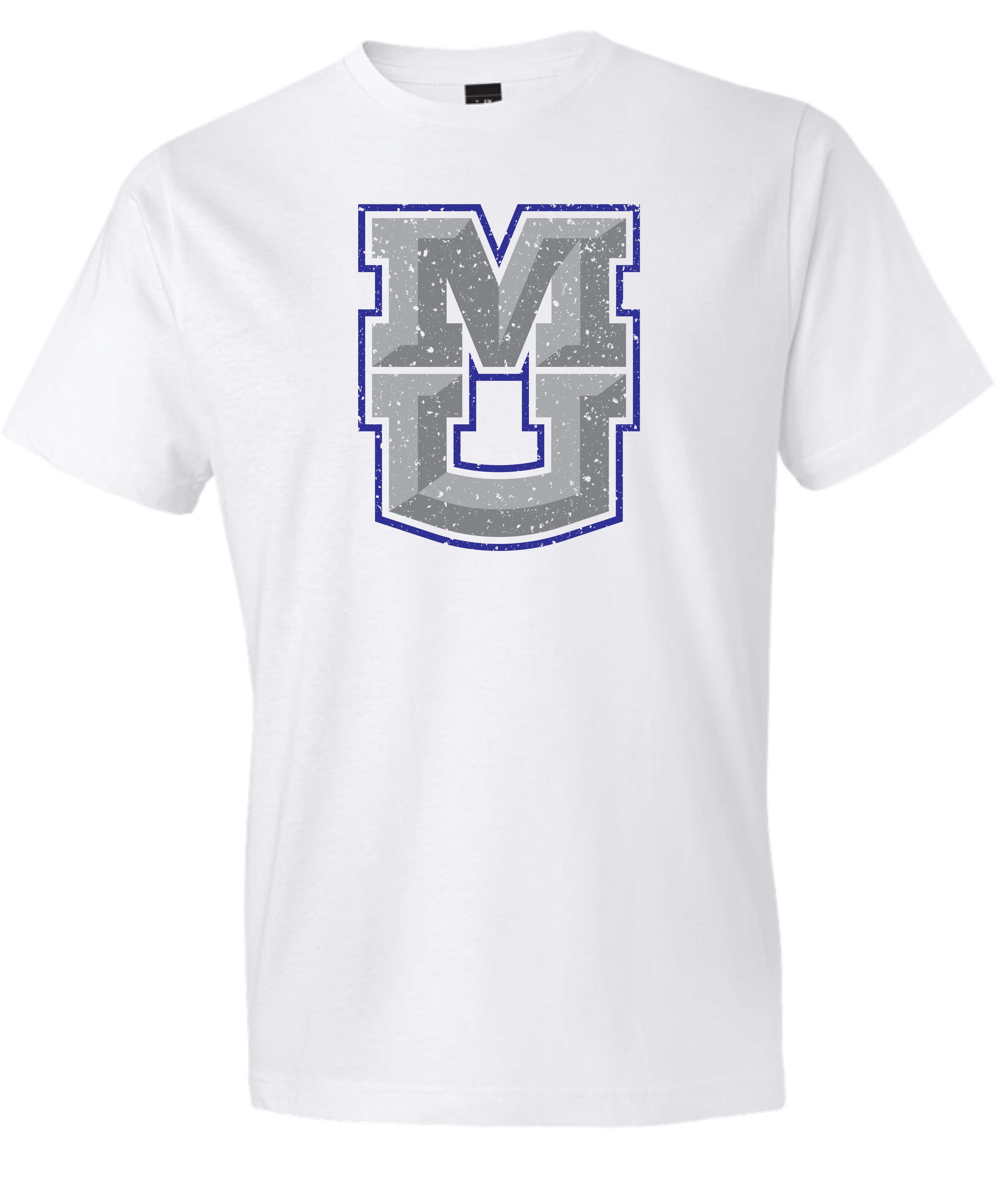 White Stacked MU Gildan Short Sleeve