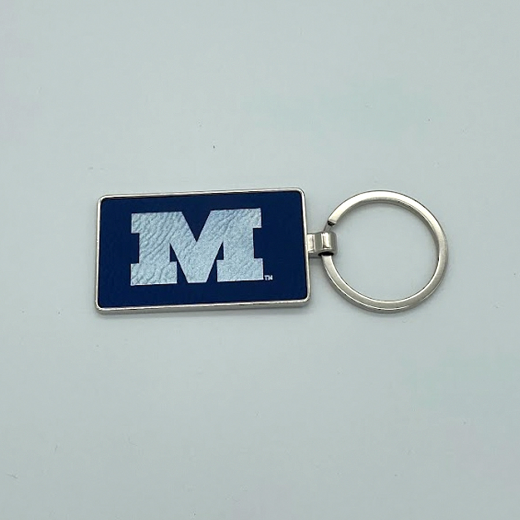 Millikin Blue Leather Keychain