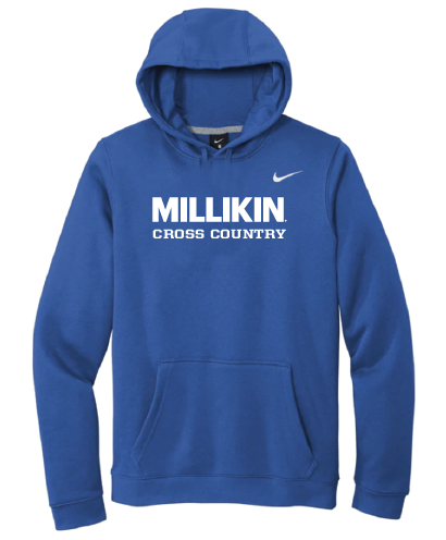 Millikin Athletics Nike Club Fleece Hooded Sweatshirt - Royal