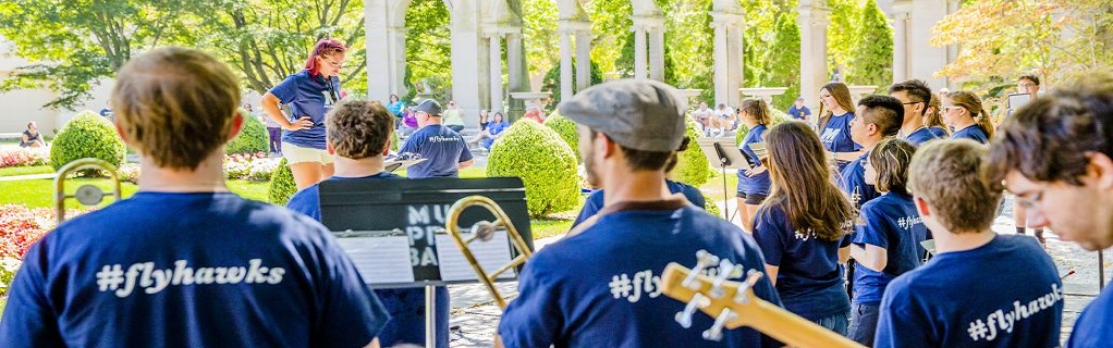 Band Playing in Garden