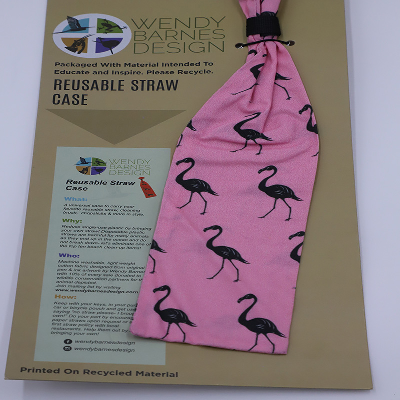 WBD-Reusable Straw Case-Pink flamingo
