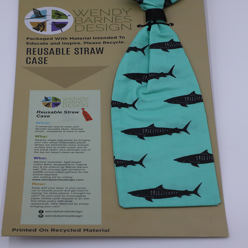 WBD-Reusable Straw Case-Lt Blue Shark