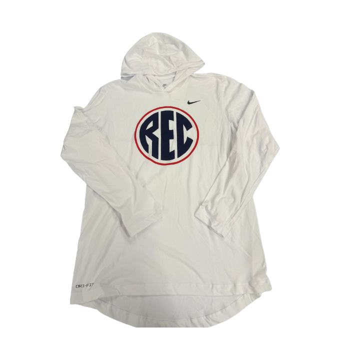 White REC Hooded Long Sleeve