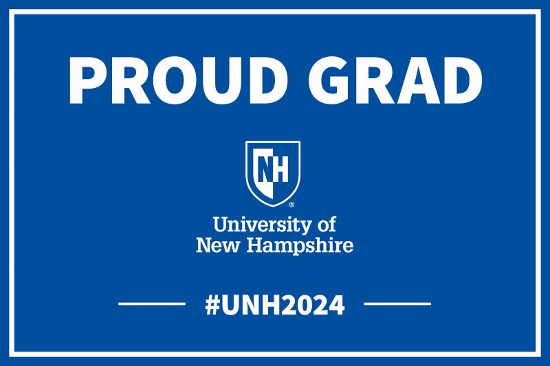 2024 UNH Proud Grad w/shield Lawn Sign