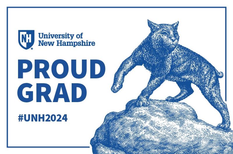 2024 UNH Wildcats Proud Grad Lawn Sign #2