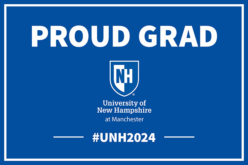 2024 UNHM Proud Grad w/shield Lawn Sign