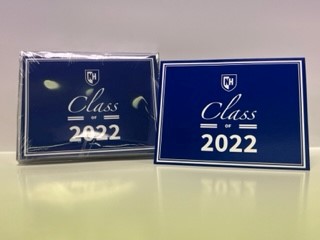 UNH 2022 Graduate Note Card - Blue with Shield
