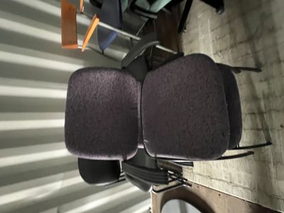 Purple and Blue Chairs With Arms