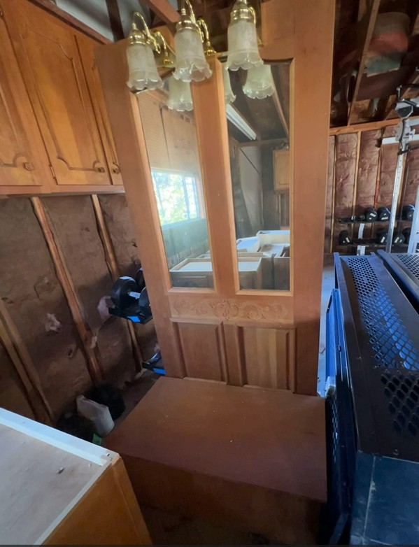 Hall Tree with Mirror and Bench