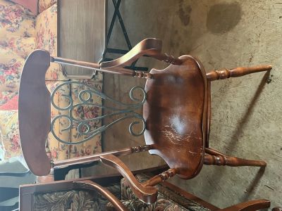 Wooden and Iron Chair