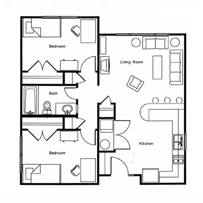 Village Summer Housing Block Double