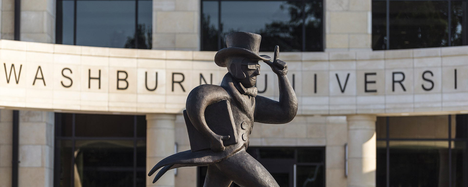 Ichabod in front of Morgan Hall