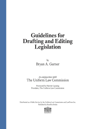 Guidelines for Drafting and Editing Legislation