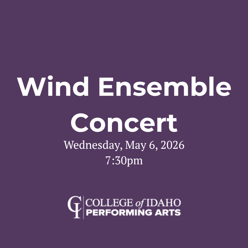 Wind Ensemble Concert | Wednesday, May 6th, 2026 | 7:30pm