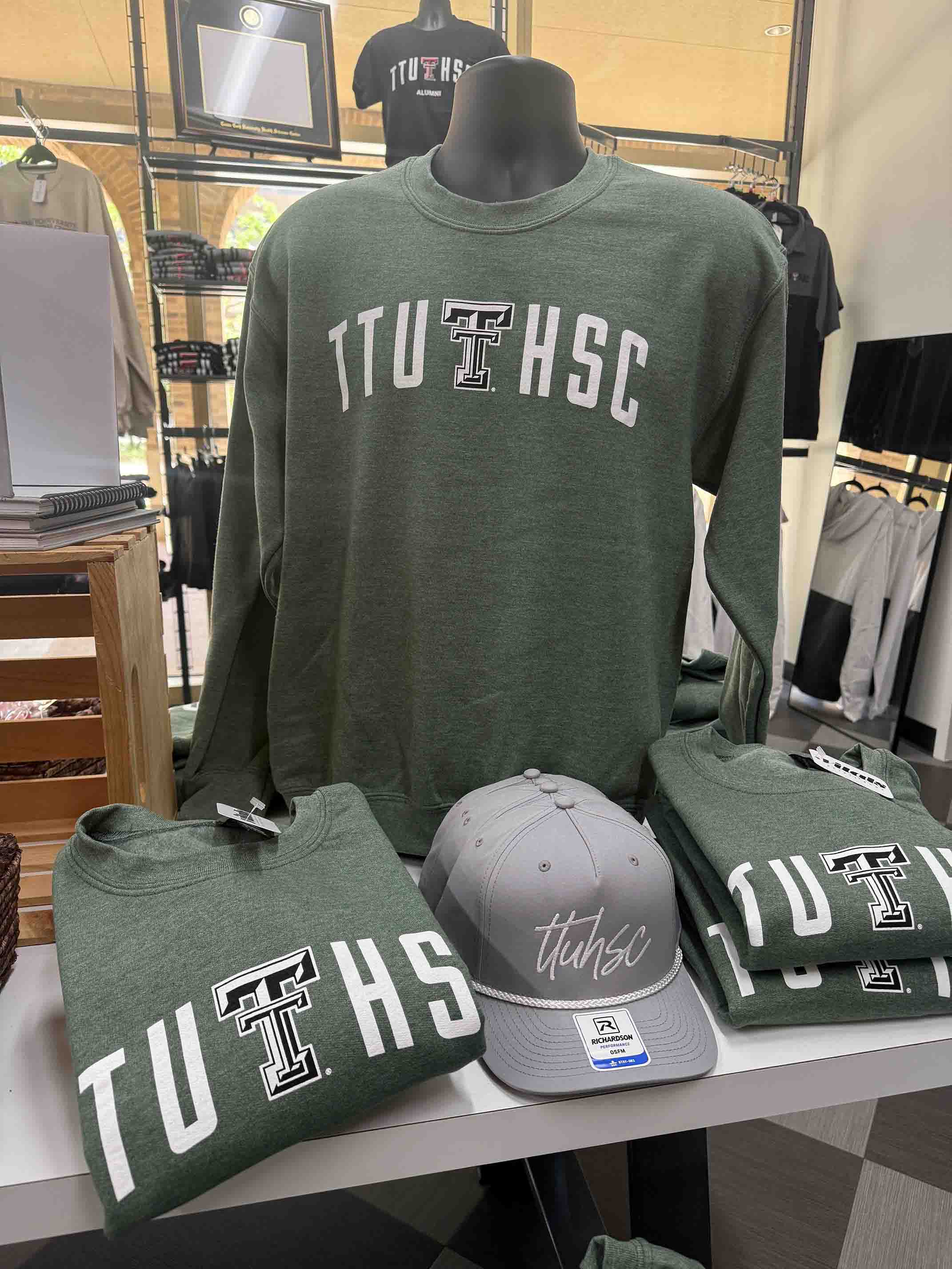 Heather Green Spirit Arch Crewneck