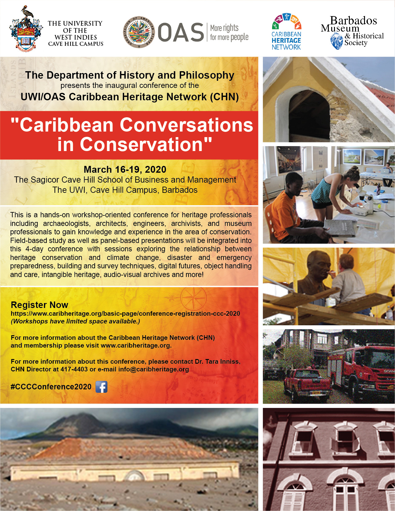 UWI/OAS Caribbean Heritage Network (CHN) "Caribbean Conversations in Conservation" Conference March 16-19, 2020
